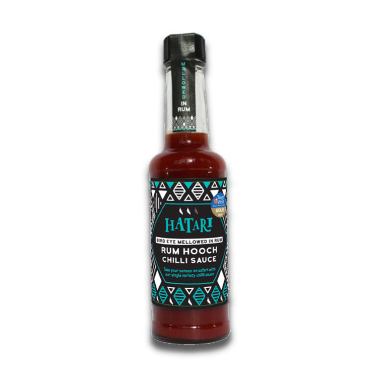 Bottle of Hatari Hot Sauce