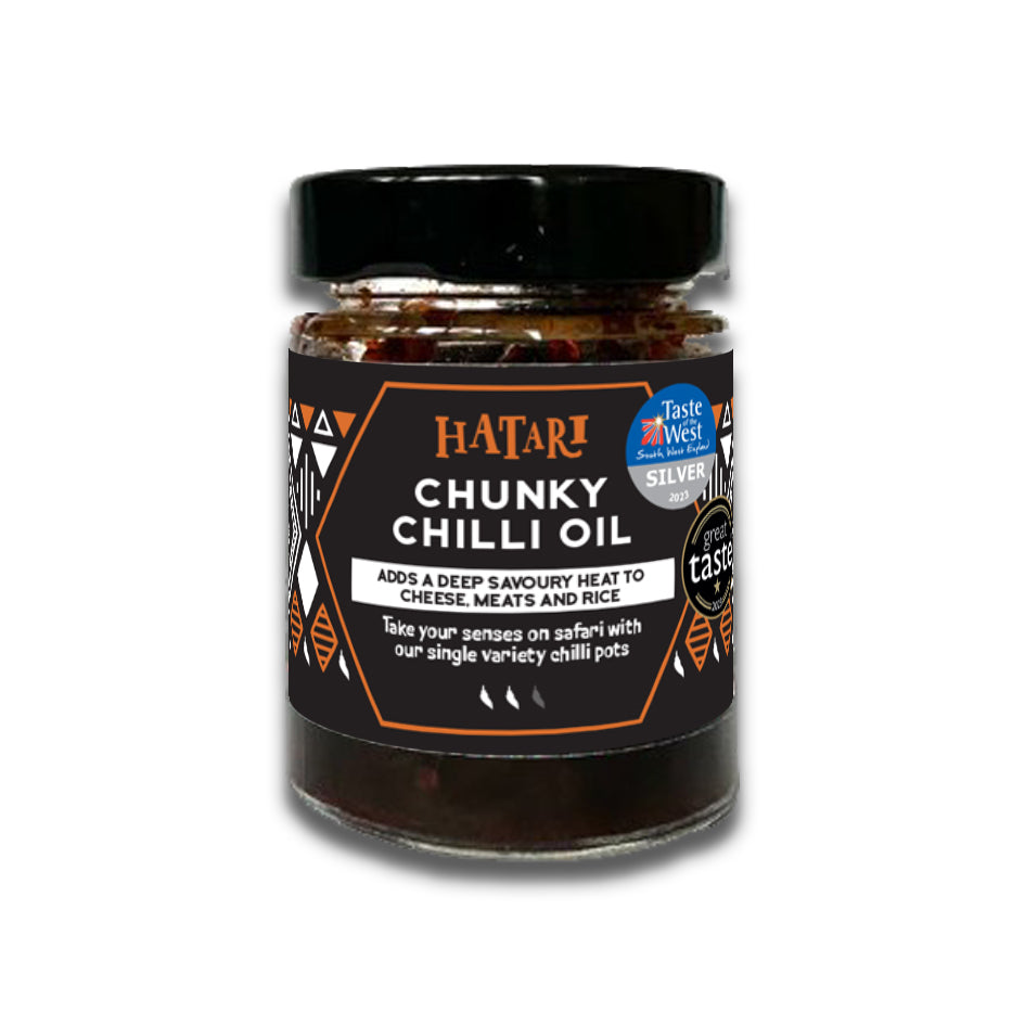 Jar of Hatari Chunky Chilli Oil