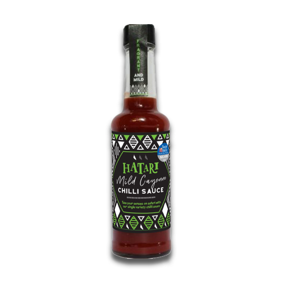 Bottle of Hatari Chilli Sauce